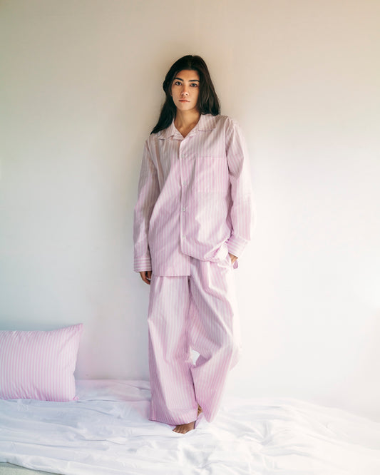 ハイブリッドストライプシャツ